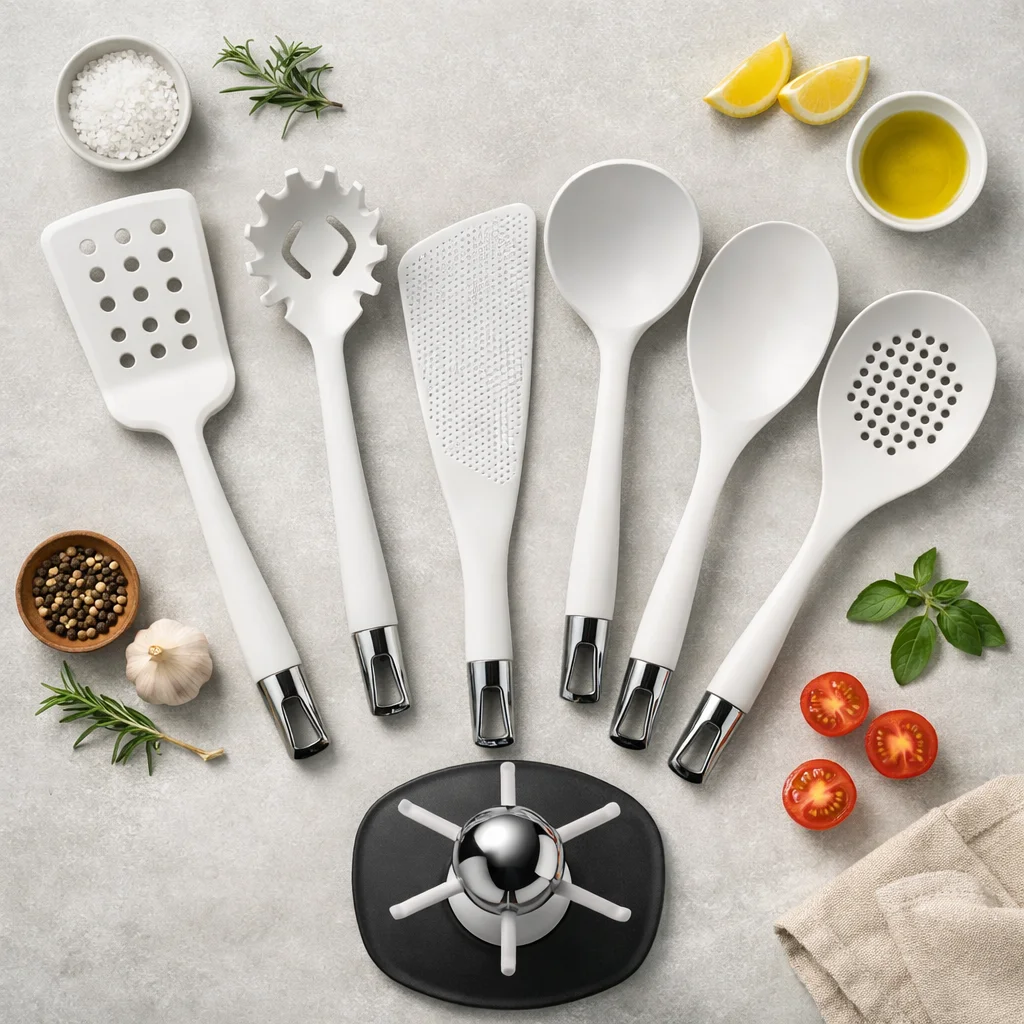 Premium 6-Piece Silicone Kitchen Utensil Set with Rotating Stand image 3